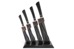 Набор кухонных ножей из булата на подставке (4 шефа) - Набор кухонных ножей из булата на подставке (4 шефа)