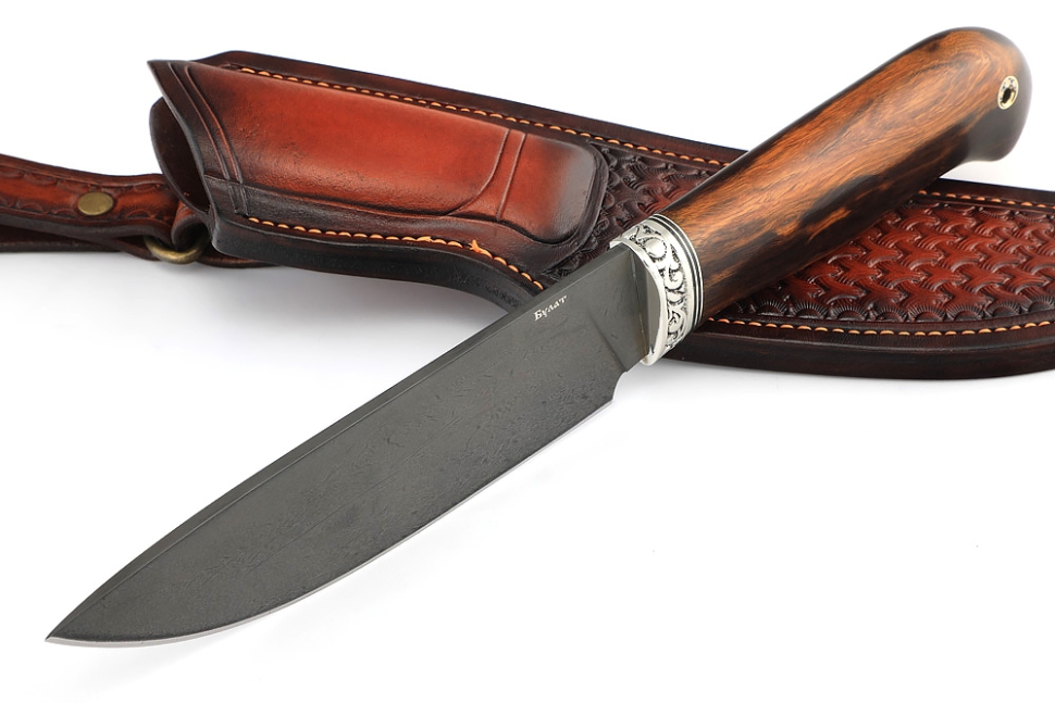 Нож Глухарь (булат, железное дерево) формованные ножны