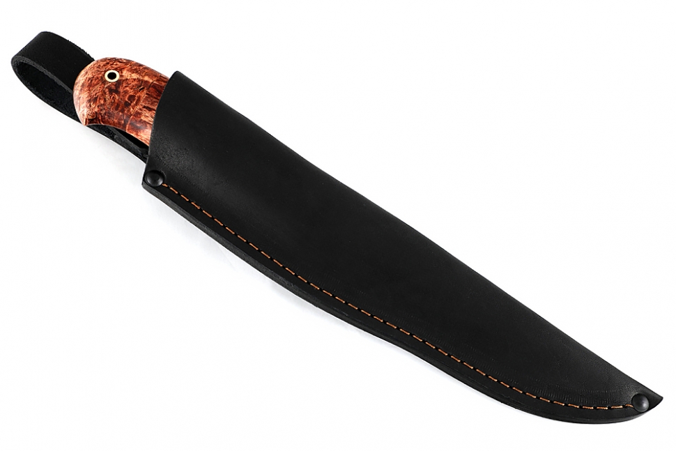 Нож Скорпион (ХВ5-Алмазка, карельская берёза)