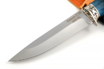 Нож Пантера (S390, синяя стабилизированная карельская берёза - мельхиор) - Нож Пантера (S390, синяя стабилизированная карельская берёза - мельхиор)
