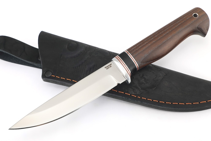 Нож Пантера (95Х18, вставка черный граб, ясень термоциклированный)