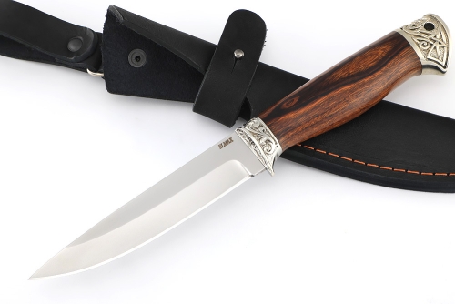 Нож Пантера (порошковая сталь Elmax, железное дерево - мельхиор)