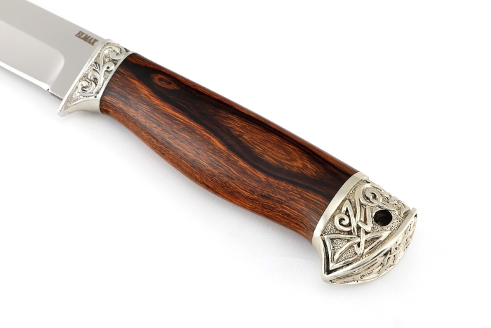 Нож Пантера (порошковая сталь Elmax, железное дерево - мельхиор)