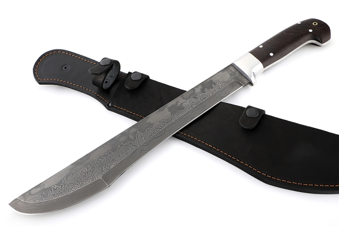 Мачете Диверсант (дамасская сталь, рукоять венге) распродажа (1)