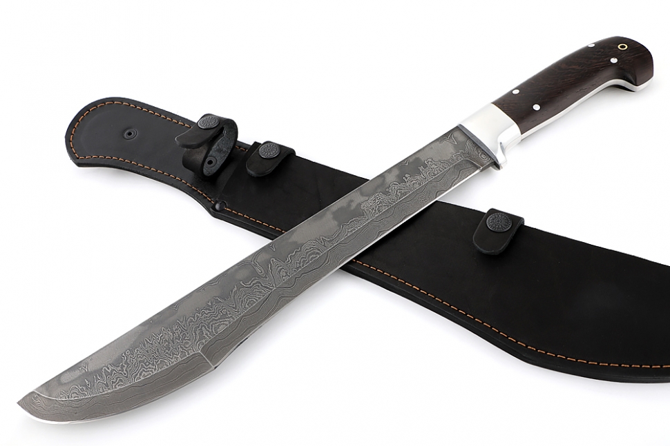 Мачете Диверсант (дамасская сталь, рукоять венге) распродажа (1)