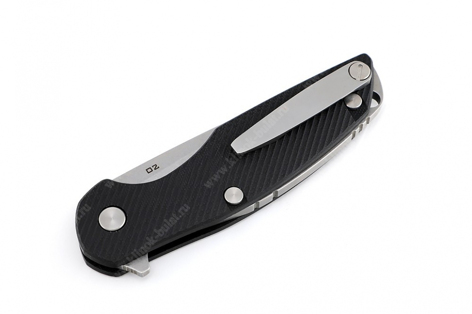 Складной нож Хищник сталь D2 рукоять G10 чёрная