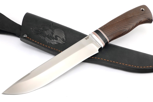 Нож Таран (95Х18, вставка черный граб, ясень термоциклированный)