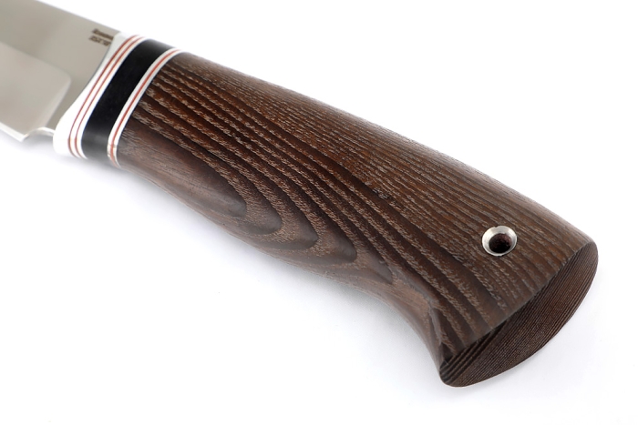 Нож Таран (95Х18, вставка черный граб, ясень термоциклированный)