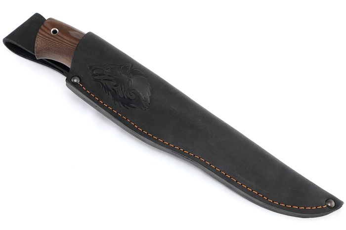 Нож Таран (95Х18, вставка черный граб, ясень термоциклированный)