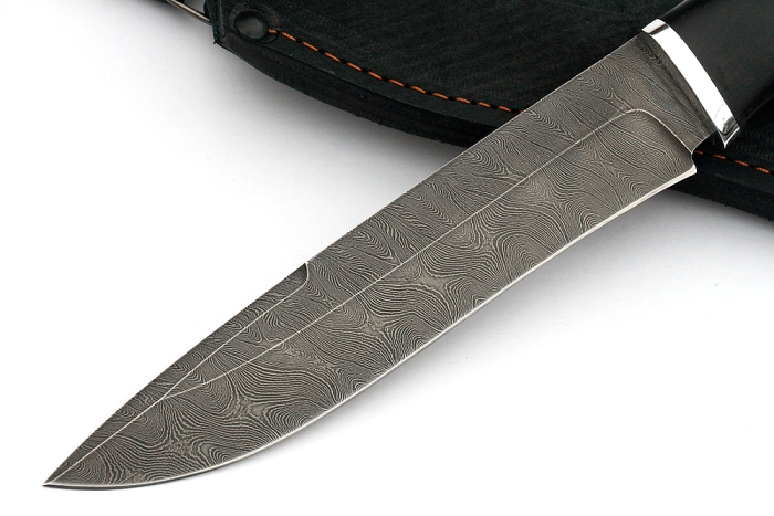 Нож Таран (дамаск, чёрный граб)