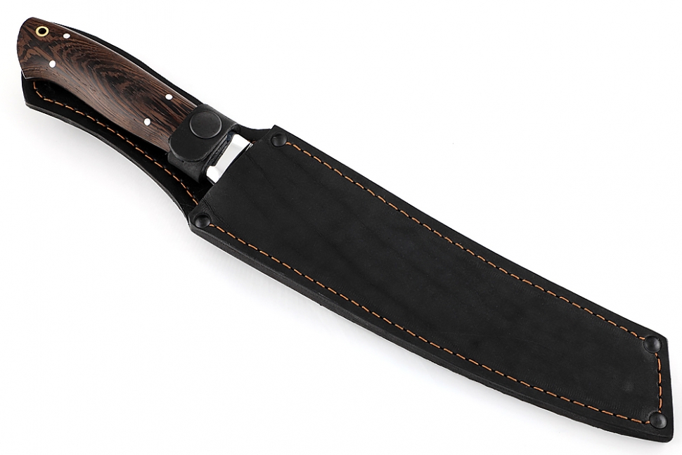 Нож Шеф-повар №2 (95х18, цельнометаллический; рукоять - венге) спуски от обуха