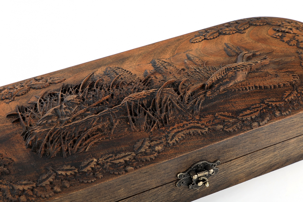 Футляр для ножа №2 (дерево - бук) утиная охота