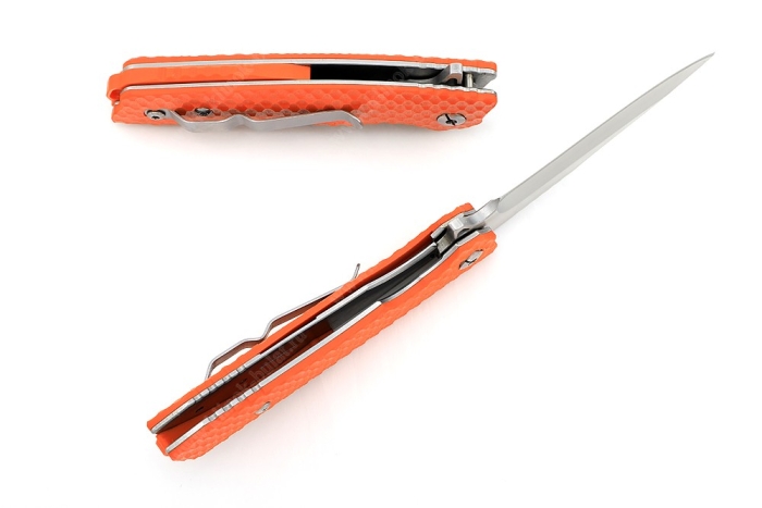 Складной нож Ярость сталь D2 рукоять G10 оранжевая