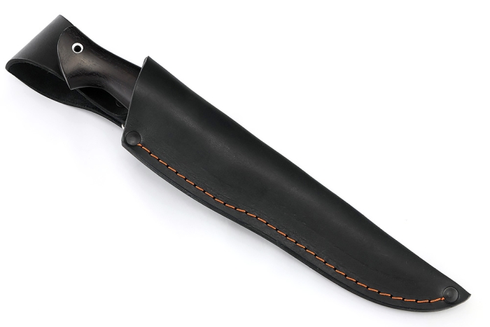 Нож Филейный малый (узкий, 95Х18, карельская береза синяя, черный граб)