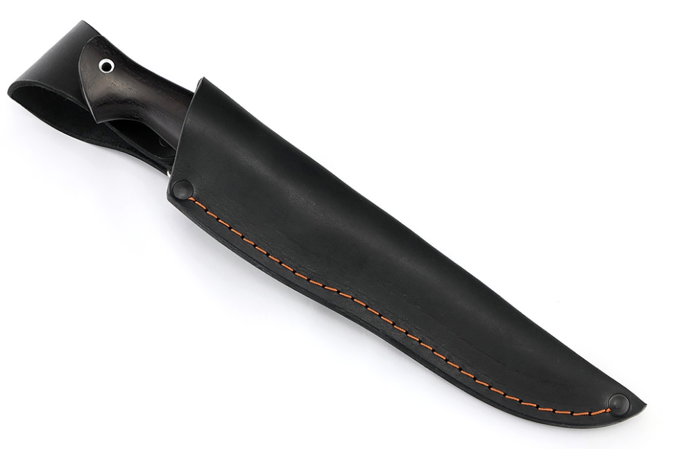 Нож Филейный малый (узкий, 95Х18, карельская береза синяя, черный граб)