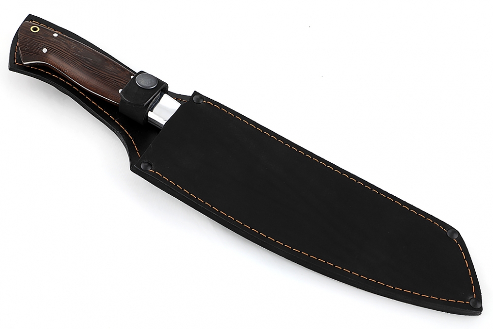 Нож Шеф-повар №1 (95х18, цельнометаллический; рукоять - венге) спуски от обуха