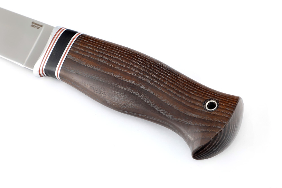 Нож Скорпион (95х18, вставка черный граб, ясень термоциклированный)