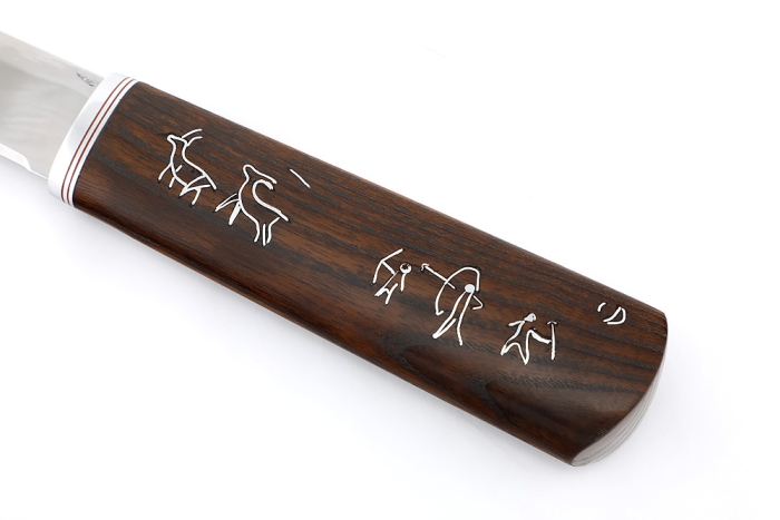 Нож Северный №2 (N690, кованый дол, ясень термоциклированный с инкрустацией)