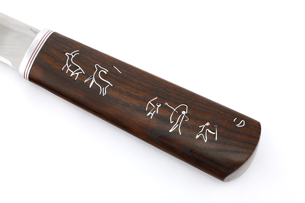 Нож Северный №2 (N690, кованый дол, ясень термоциклированный с инкрустацией)