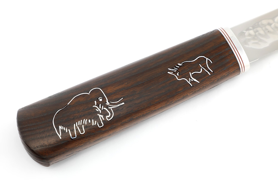 Нож Северный №2 (N690, кованый дол, ясень термоциклированный с инкрустацией)