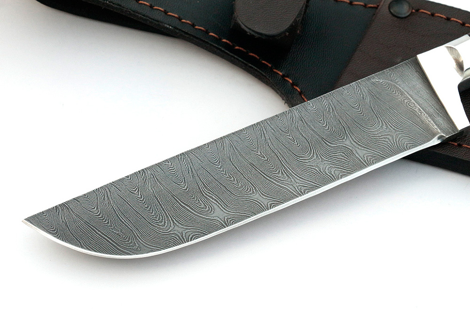 Нож Узбек (дамаск, береста)