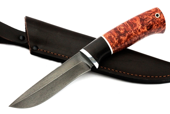 Нож Соболь (ХВ5-Алмазка, карельская берёза)