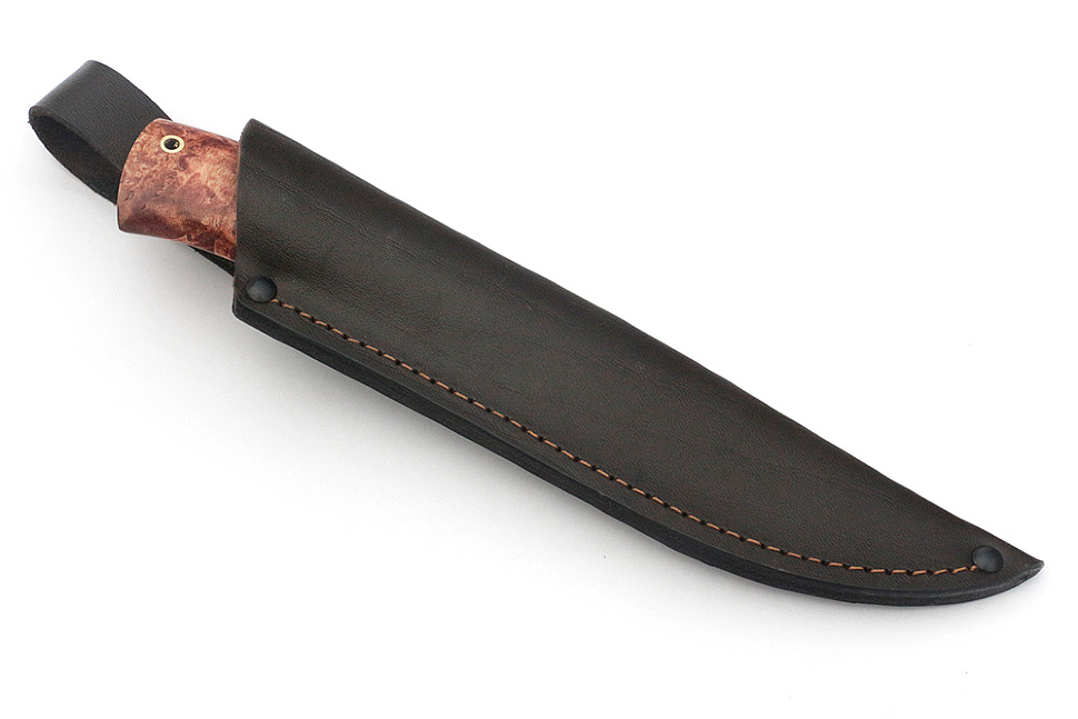 Нож Соболь (ХВ5-Алмазка, карельская берёза)