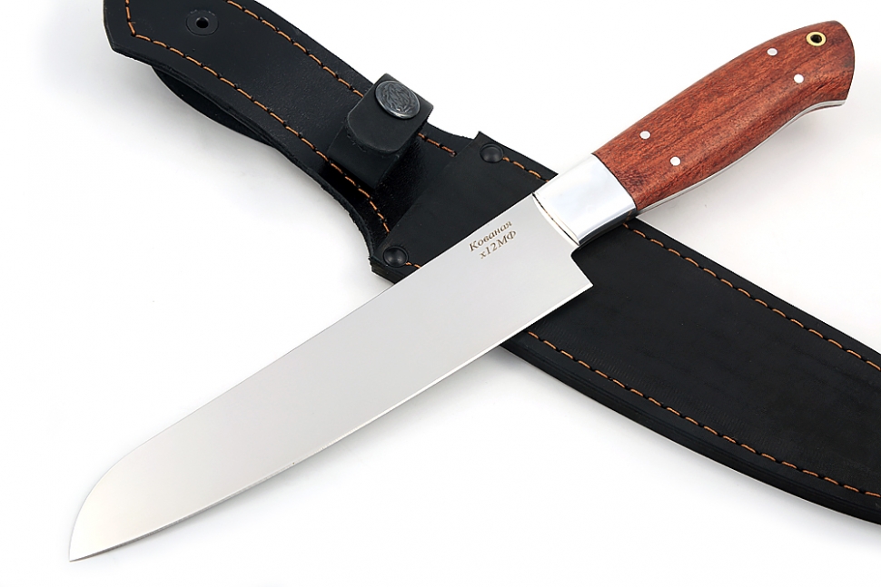 Нож Шеф-повар №12 (х12МФ, цельнометаллический; рукоять - бубинга)