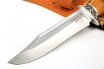 Нож Атака (S390, жёлтая стабилизированная карельская берёза - мельхиор) - Нож Атака (S390, жёлтая стабилизированная карельская берёза - мельхиор)