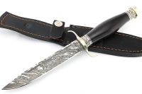 Нож Классика (D2, чёрный граб - мельхиор)