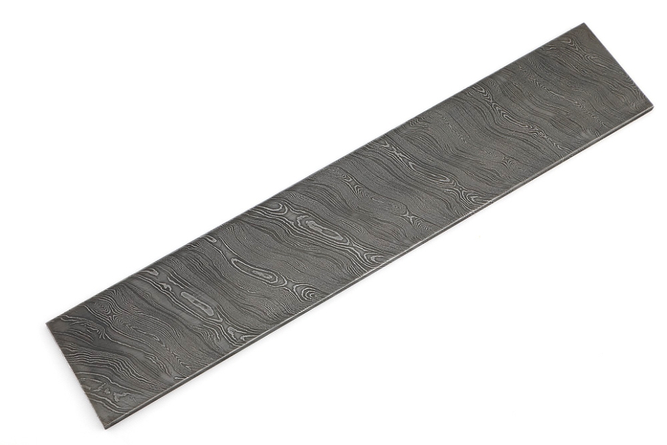 Пластина закаленная 2 (дамасская сталь) 205х37х3 мм