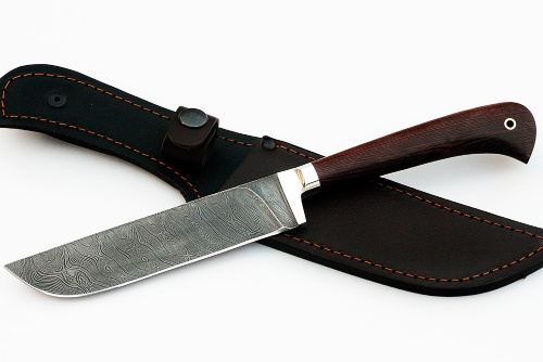 Нож Узбек (дамаск, венге)