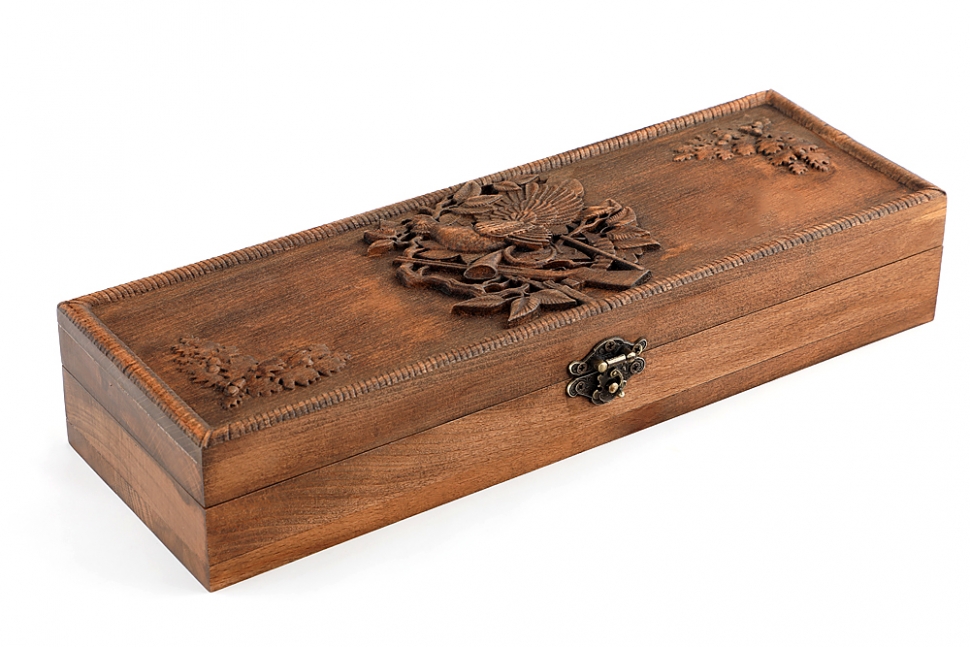 Футляр для ножа №4 (дерево - бук) глухарь