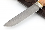 Нож Скат (нержавеющий дамаск, стабилизированная карельская берёза) - Нож Скат (нержавеющий дамаск, стабилизированная карельская берёза)
