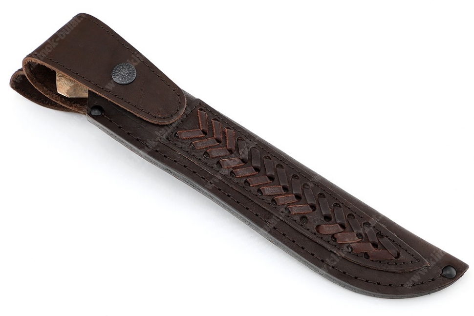 Нож Скат (нержавеющий дамаск, стабилизированная карельская берёза)