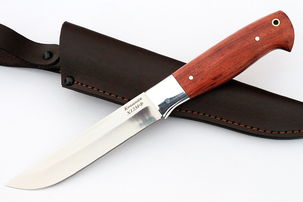 Нож Шеф-повар №4 (х12МФ, цельнометаллический; рукоять - бубинга)