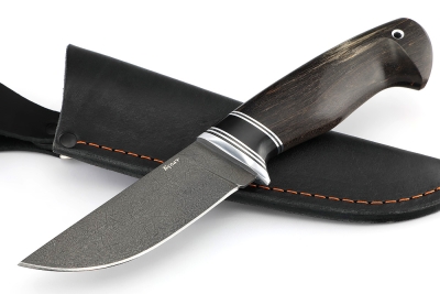 Нож Барсук (булат, карельская берёза)