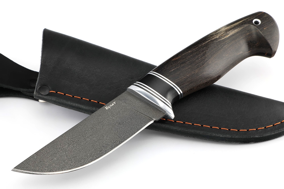 Нож Барсук (булат, карельская берёза)