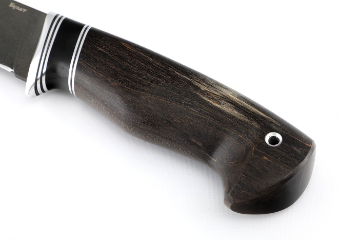 Нож Барсук (булат, карельская берёза)