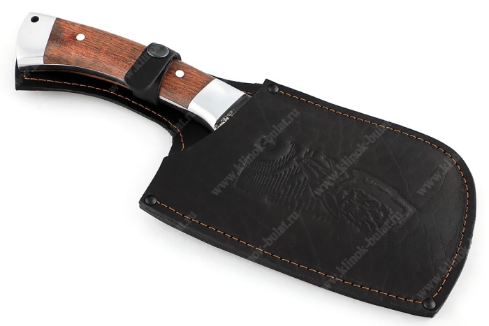 Топорик охотничий (сталь х12МФ со следами ковки, рукоять бубинга-дюраль) цельнометаллический 