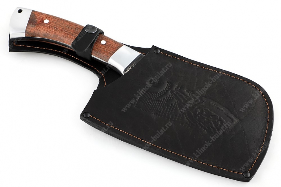 Топорик охотничий (сталь х12МФ со следами ковки, рукоять бубинга-дюраль) цельнометаллический 