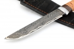 Нож Зубатка-2 (ламинат - 9ХС и дамаск с никелем, рукоять береста, венге, дюрвль) - Нож Зубатка-2 (ламинат - 9ХС и дамаск с никелем, рукоять береста, венге, дюрвль)