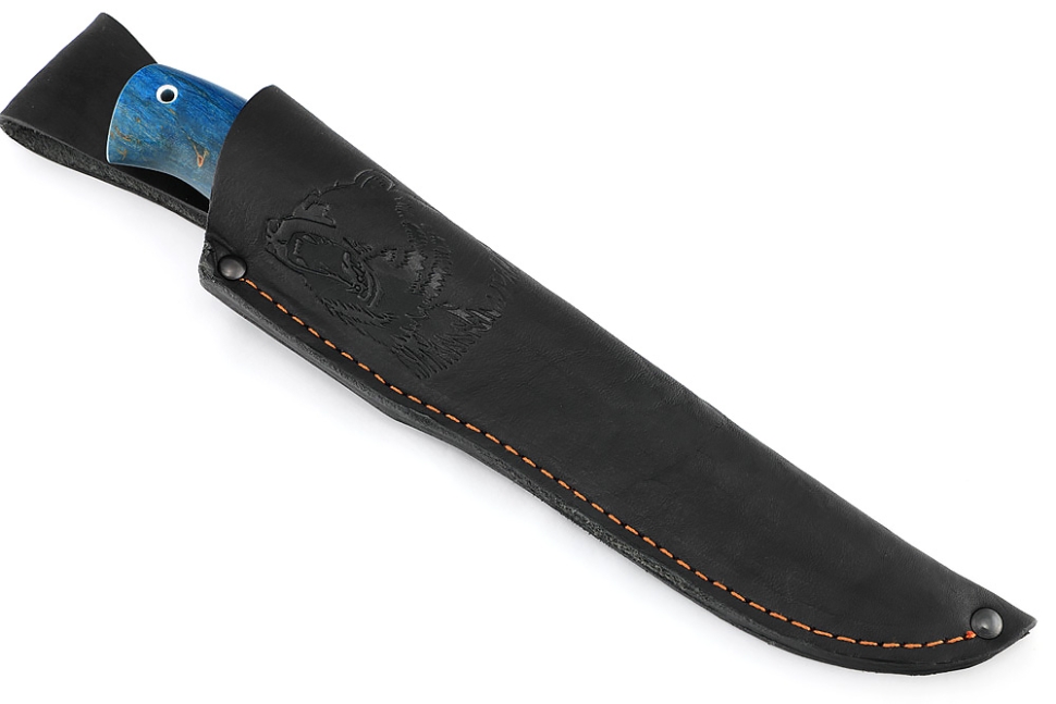 Нож Судак большой (х12МФ-долы, карельская береза синяя)