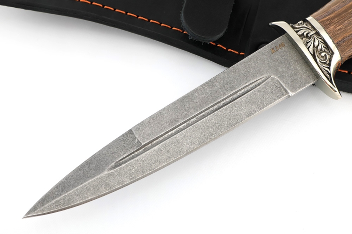 Нож Перо (К340, мельхиор, ясень стабилизированный)