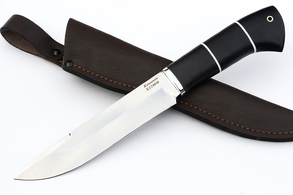 Нож Таран (х12МФ, чёрный граб)