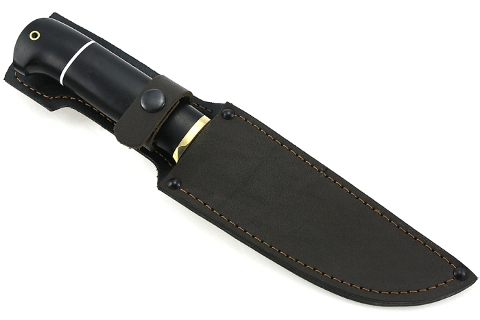 Нож Глухарь (дамаск-долы, чёрный граб)