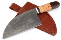 Сербский нож (дамасская сталь, береста)