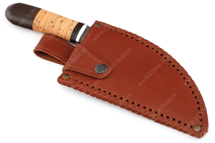 Сербский нож (дамасская сталь, береста)