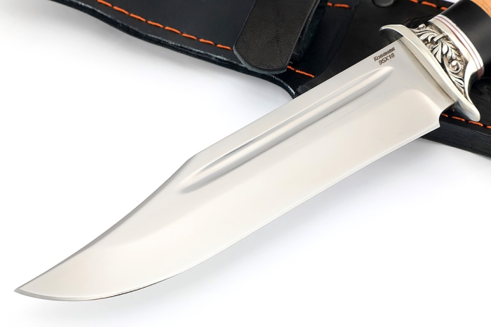 Нож Атака (95Х18, мельхиор береста)