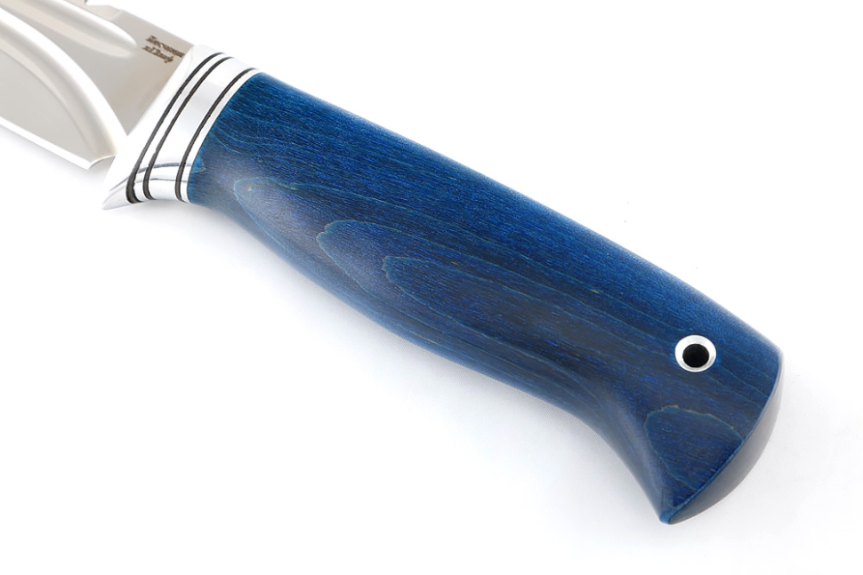 Нож Судак малый (х12МФ-долы, карельская берёза синяя)
